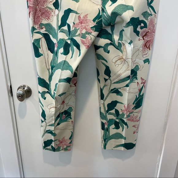 Ann Taylor factory botanical print ankle pants. - Picture 8 of 16